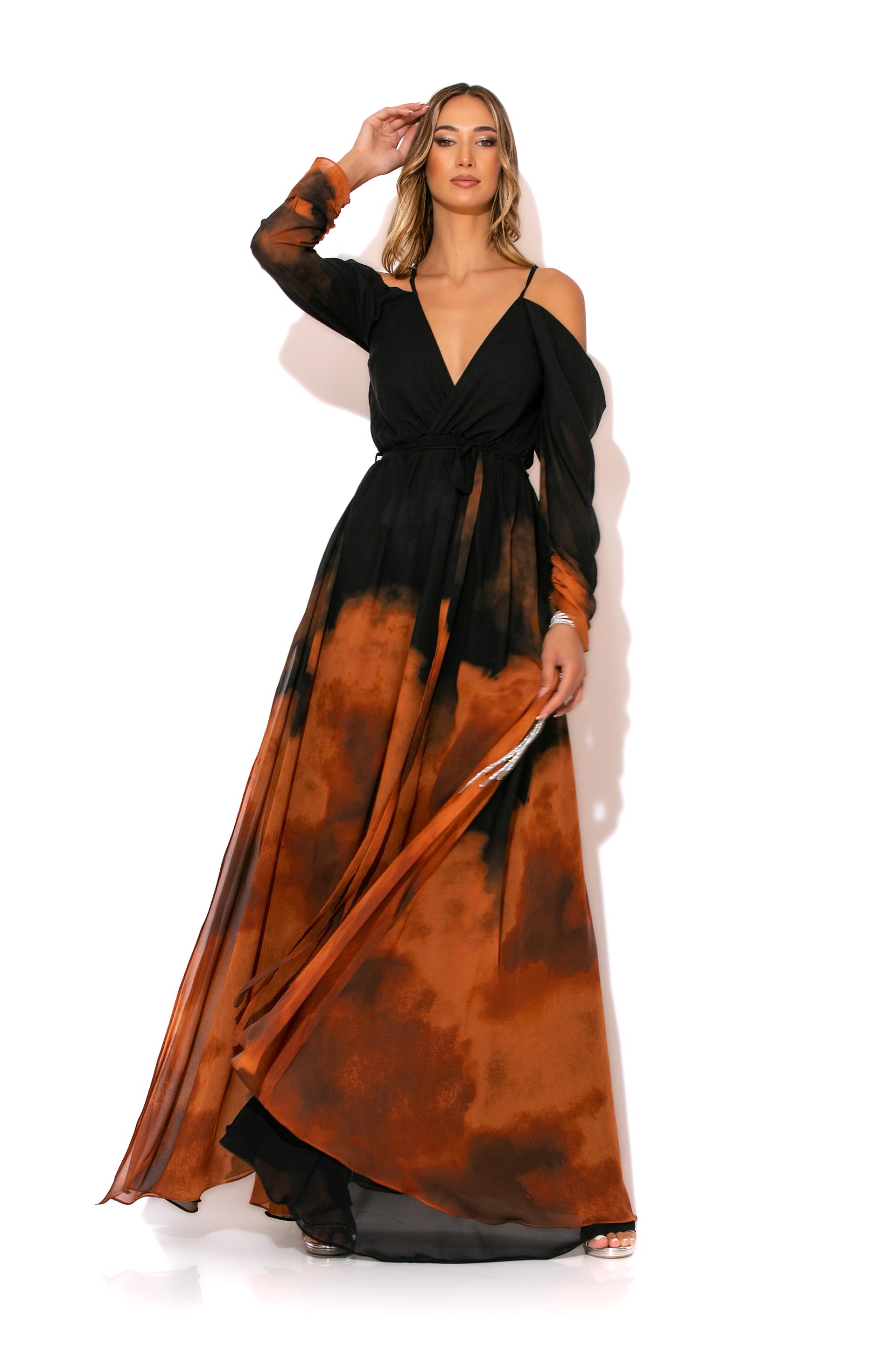 c-throu-off-the-shoulder-maxi-printed-chiffon-dress