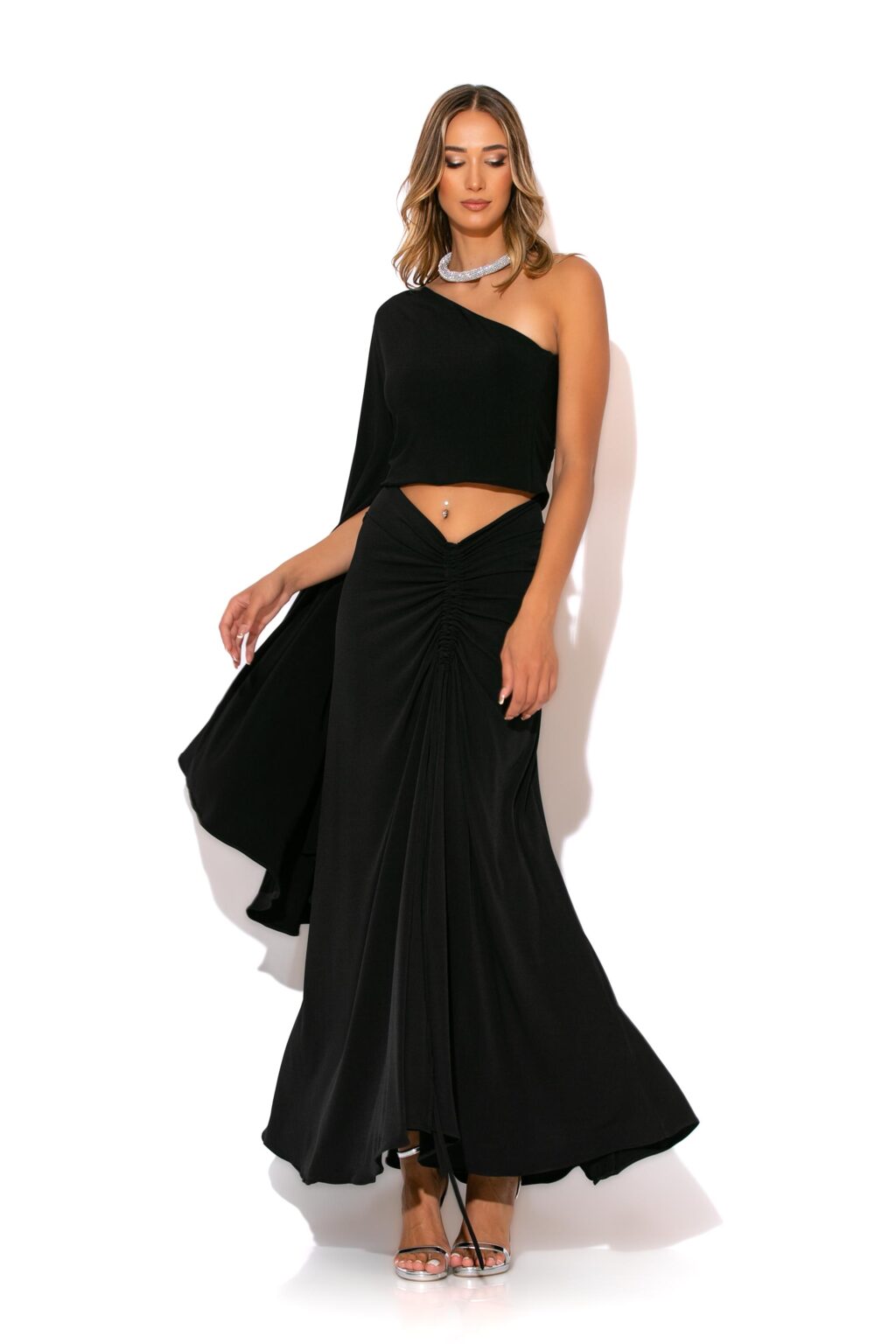 gold-glow-jersey-ruched-front-drawstring-maxi-skirt