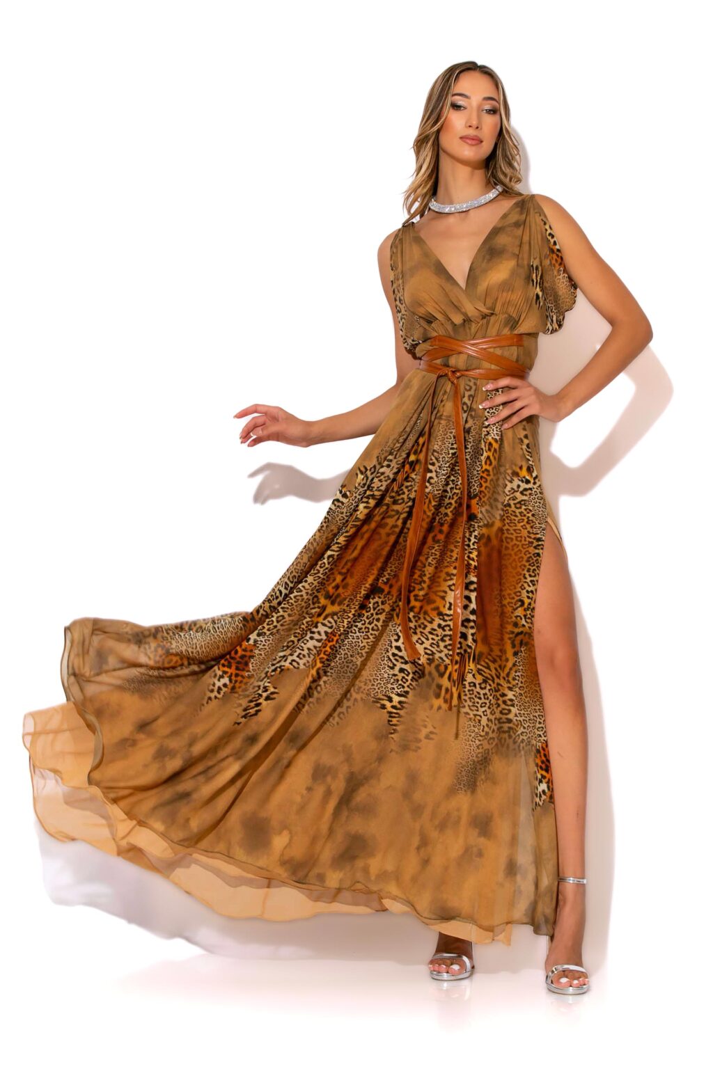 gold-glow-maxi-belted-animal-degrade-wrap-dress