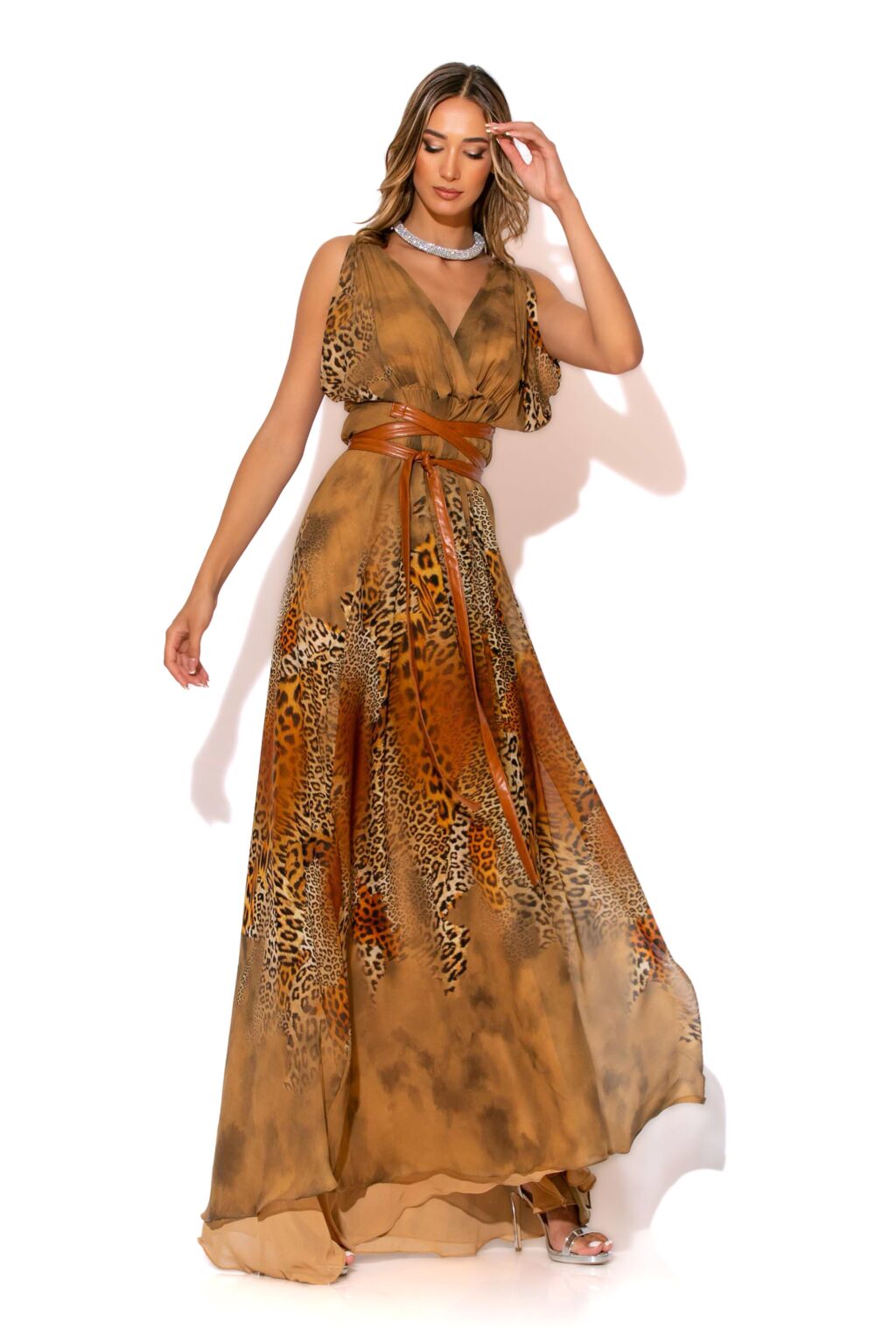 gold-glow-maxi-belted-animal-degrade-wrap-dress