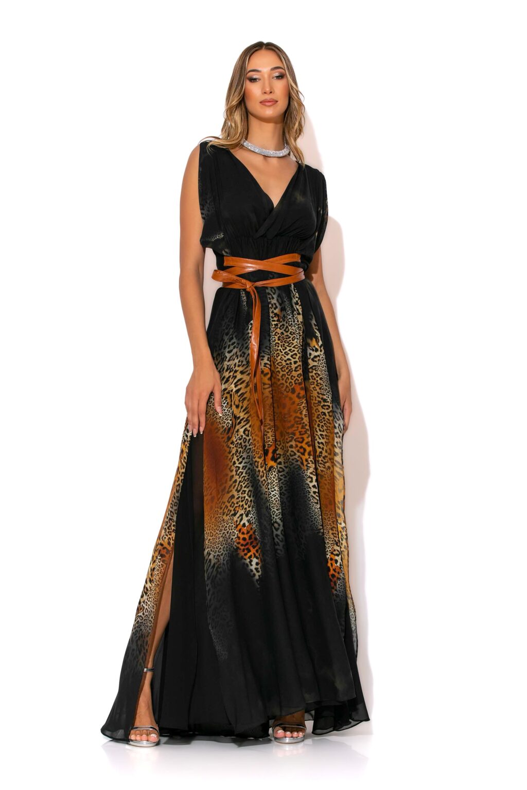 gold-glow-maxi-belted-animal-degrade-wrap-dress