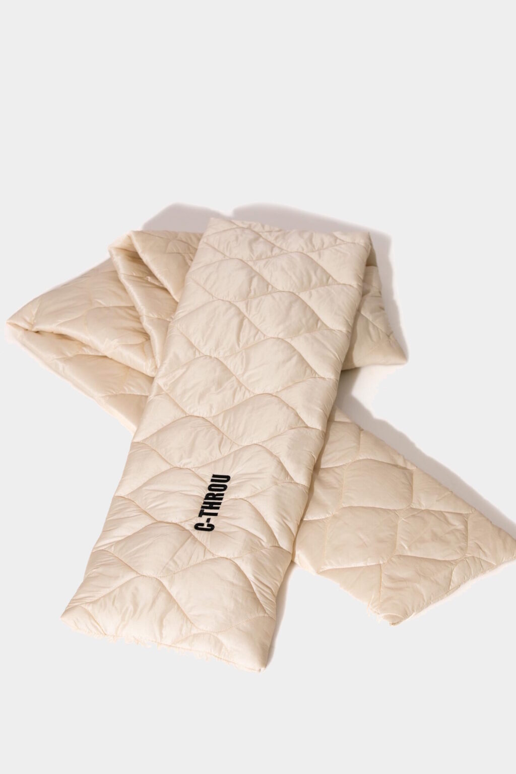 C-THROU Logo embroidered down puffer scarf