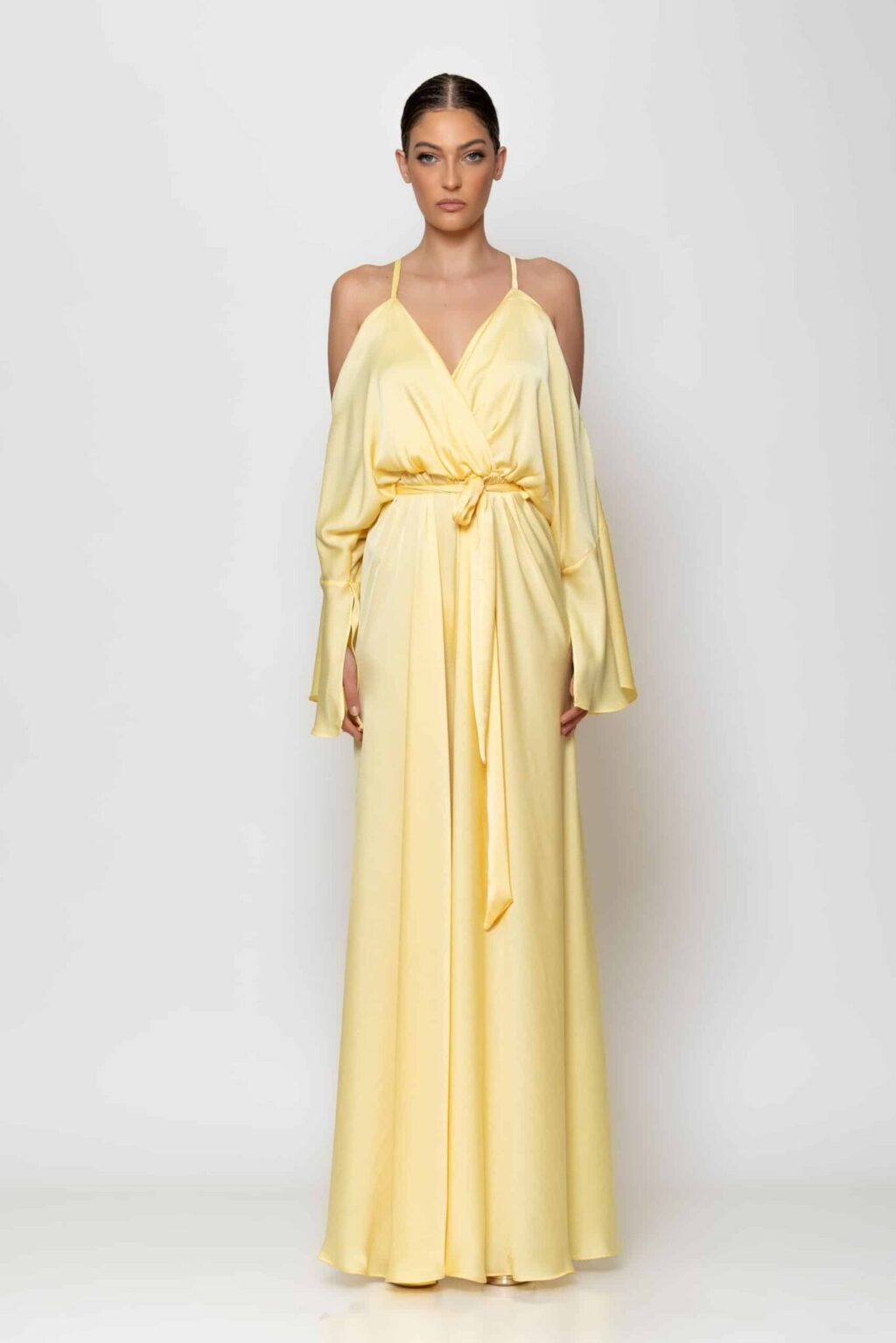 Satin wide leg jumpsuit